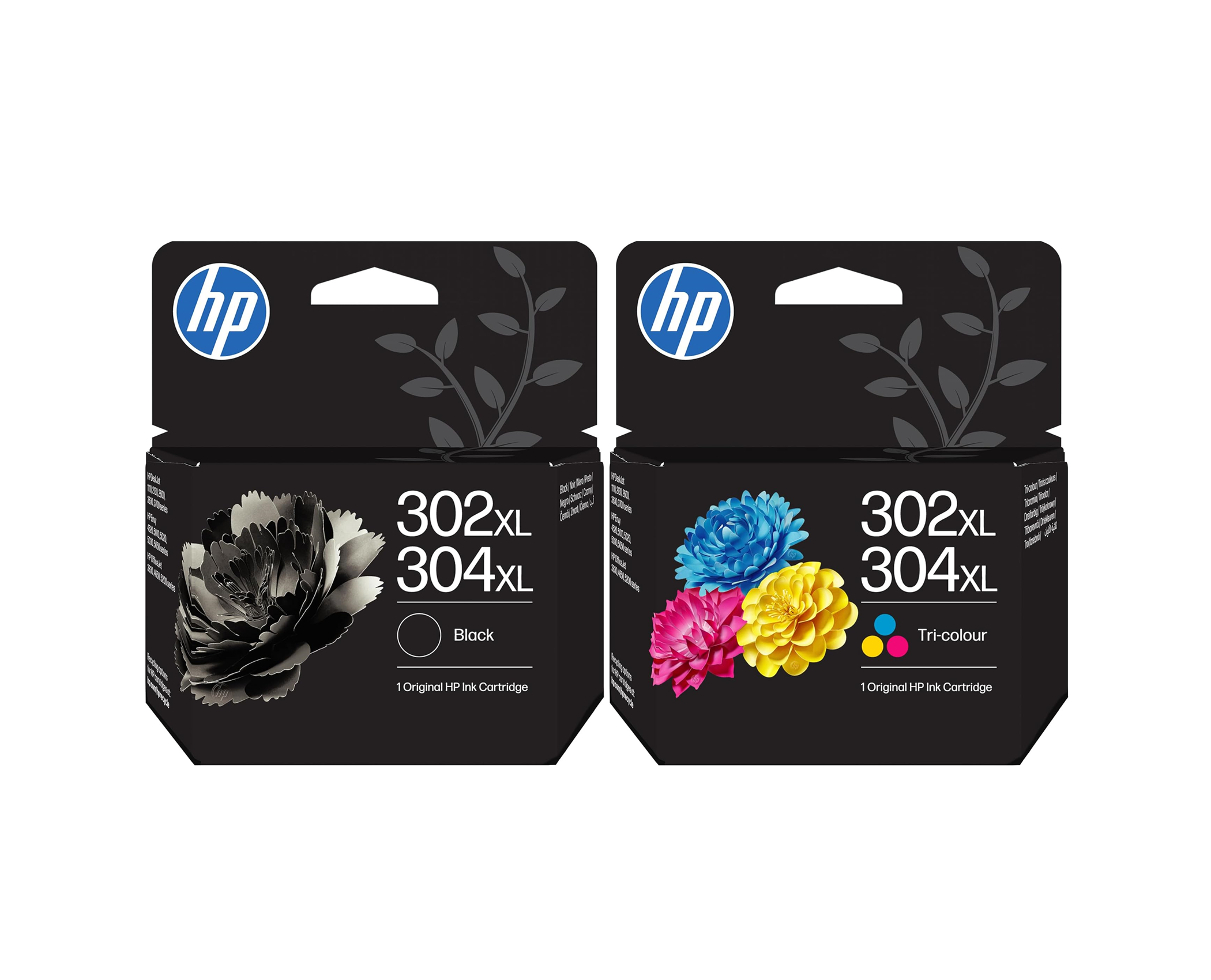 Original HP 302XL/304XL Black & 302XL/304XL Colour High Capacity Ink Cartridges